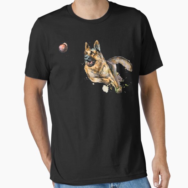 Item preview, Watercolour German Shepherd Playing a Ball designed and sold by DesignVertex.