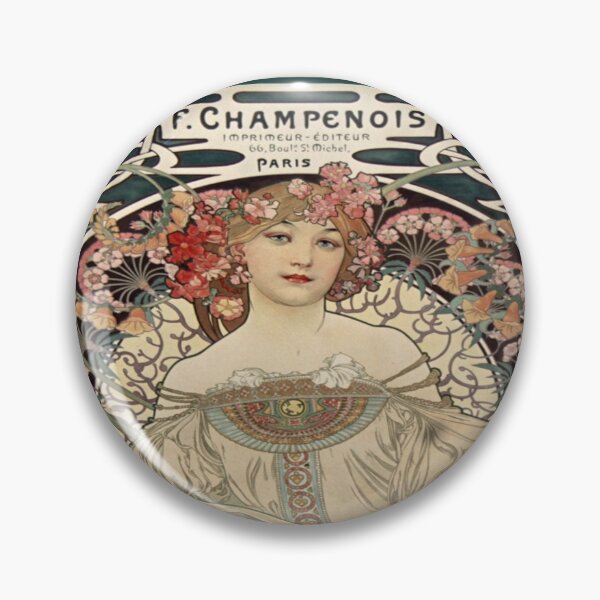 Item preview, F Champenois by Mucha 1898 - Vintage Mucha Art Reproduction designed and sold by molamode.