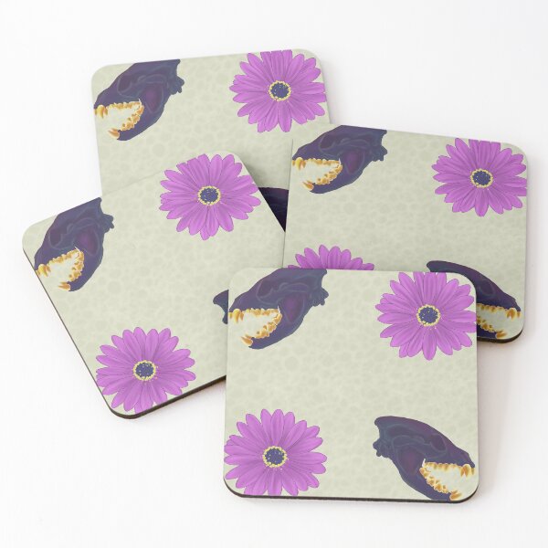 Item preview, Oil Spill Hyena Skull Floral Cream designed and sold by Ashley Gagnon.