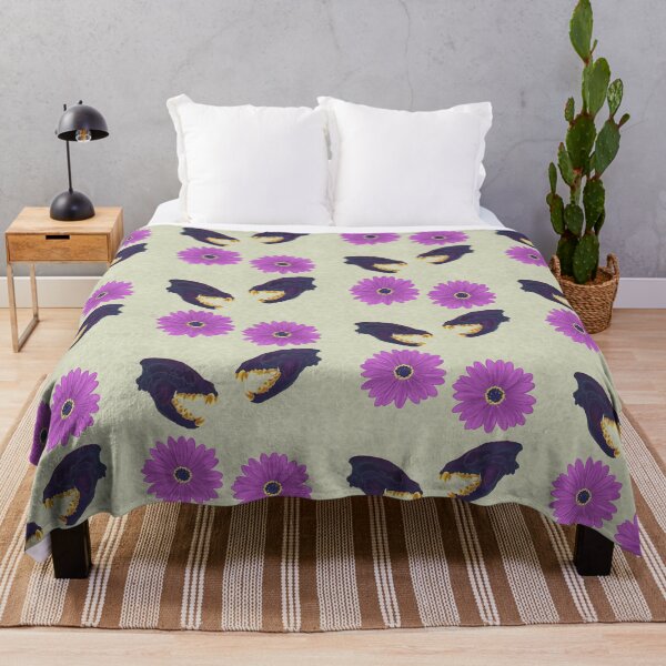 Item preview, Oil Spill Hyena Skull Floral Cream designed and sold by Ashley Gagnon.