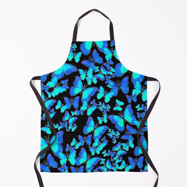 Item preview, BLUE BUTTERFLY PATTERNS  ABSTRACT BLACK ART designed and sold by sharlesart.