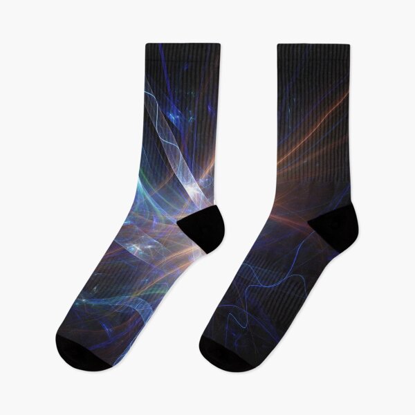 Item preview, Beautiful Abstract Pattern Of Colored Smooth Lines On A Black Background designed and sold by tatkhagata.