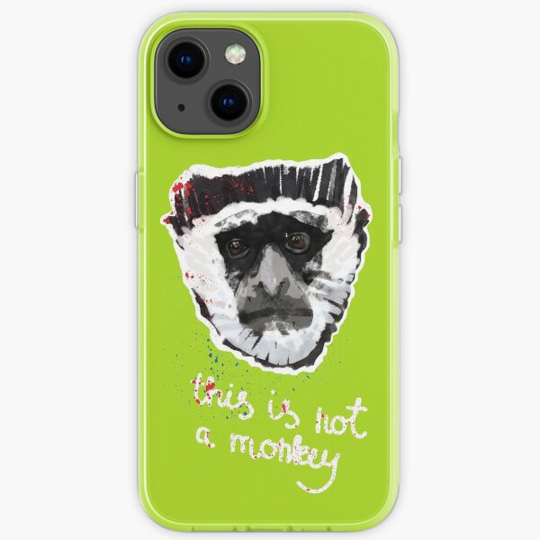 Black & white monkey iPhone Soft Case