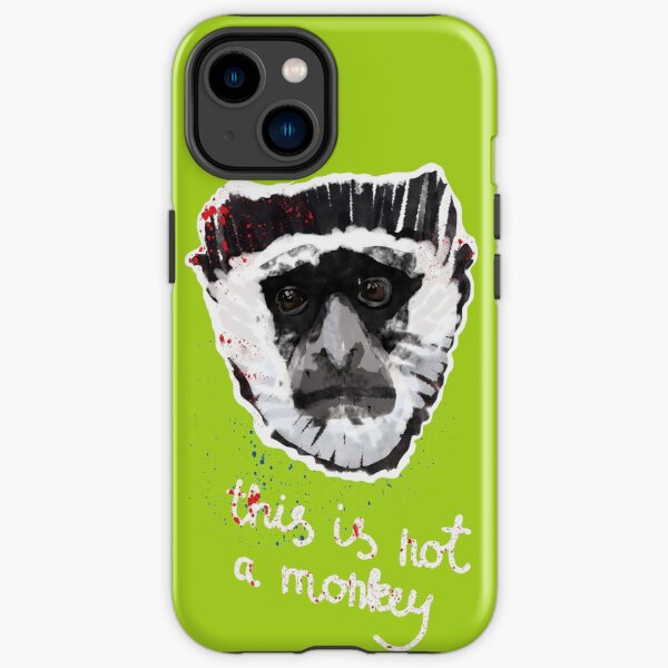 Black & white monkey iPhone Tough Case