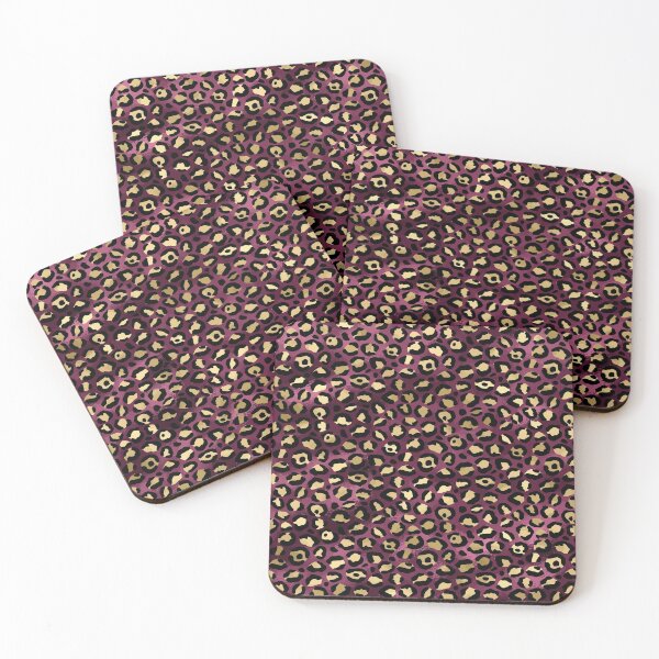 Item preview, Burgundi and gold cheetah print designed and sold by RaianasHome.