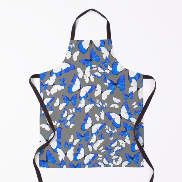 Aperçu de l'œuvre PAPILLONS ABSTRAITS BLEU-BLANC MOTIF GRIS ART créée et vendue par sharlesart.