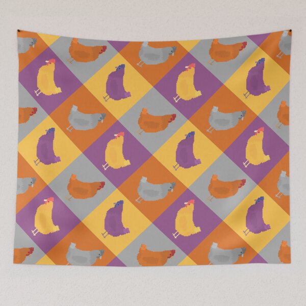 Item preview, Chickens Pixel Pattern - Version 1b designed and sold by wagnerps.