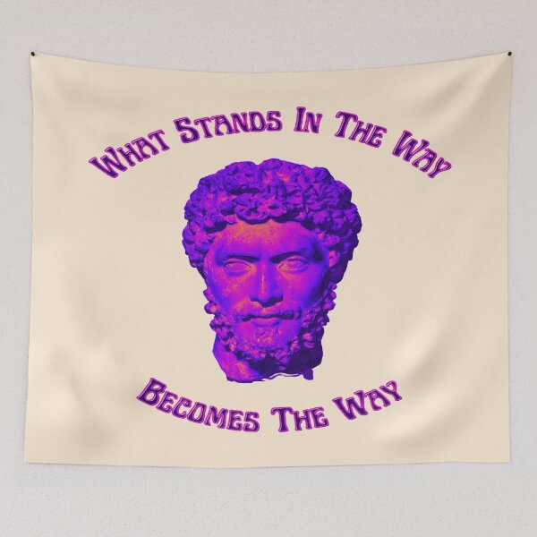Item preview, What Stands In The Way Becomes The Way-Marcus Aurelius Quote designed and sold by goodguy53.