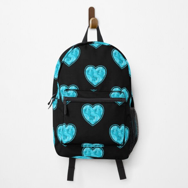 Item preview, Heart with Low Poly Triangle Pattern Overlay - Cyan Blue designed and sold by dylanxh.
