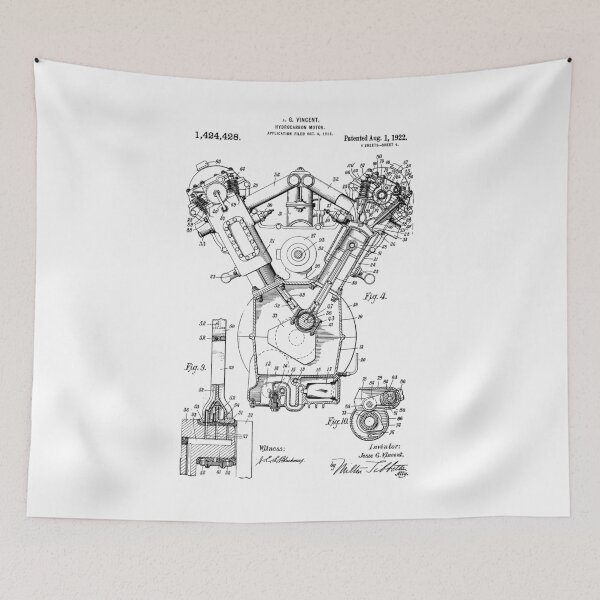 Item preview, Internal Combustion Engine Technical Patent Drawing designed and sold by RustyForks.