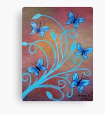 Blue Butterflies Canvas Print
