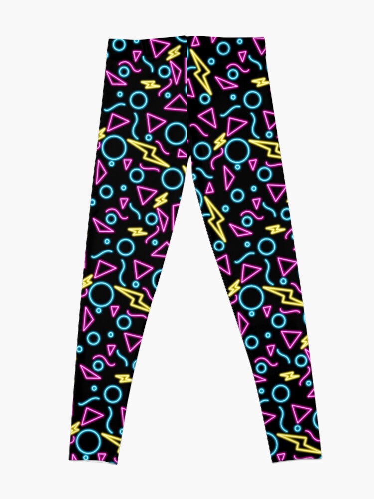 Yoga Leggings Activewear for Women Colourful Crazy Harajuku Geometric  Patterned Retro 80s Memphis Style 