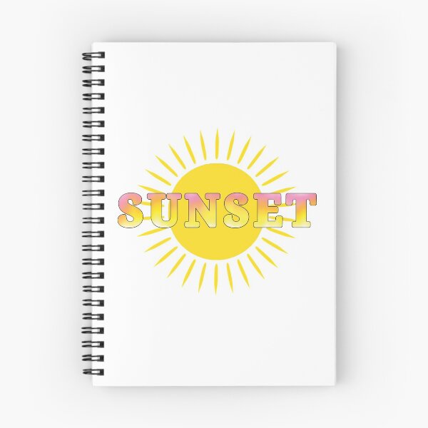 Item preview, Yellow sun with sunset colours within the word SUNSET designed and sold by Ninja Design Printable.