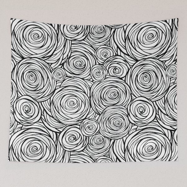 Item preview, White comforter with black Rose lines, White Comforter with Black Lines designed and sold by graphic-genie.