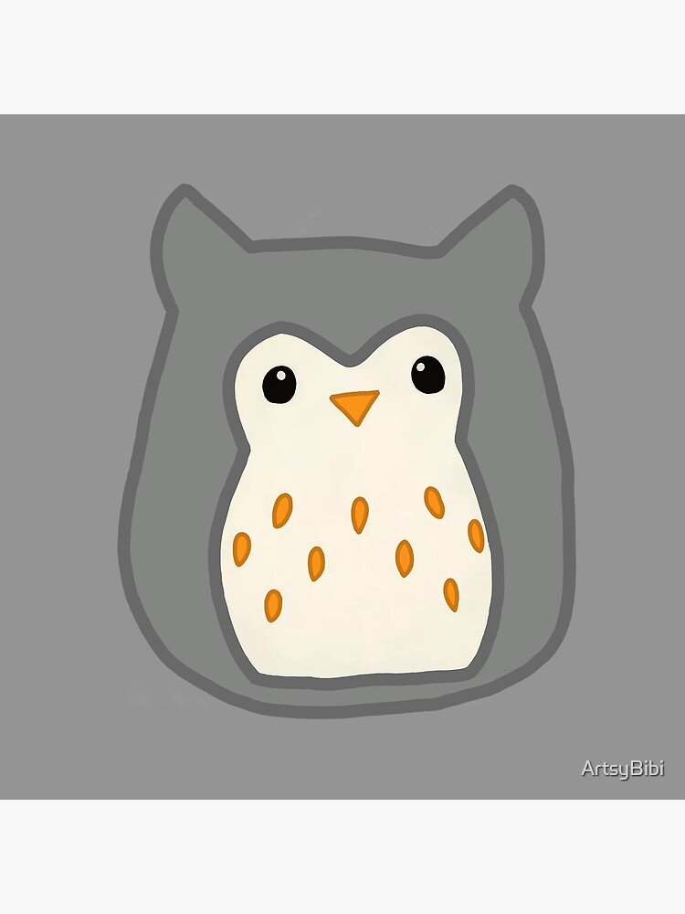 "Gray Owl Squishmallow " Poster by ArtsyBibi Redbubble