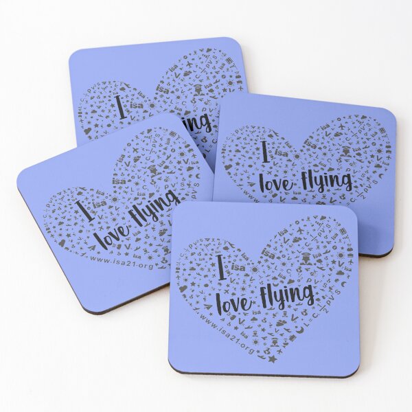 Item preview, I Love Flying on a blue sky day designed and sold by The International Society of Women Airline Pilots.