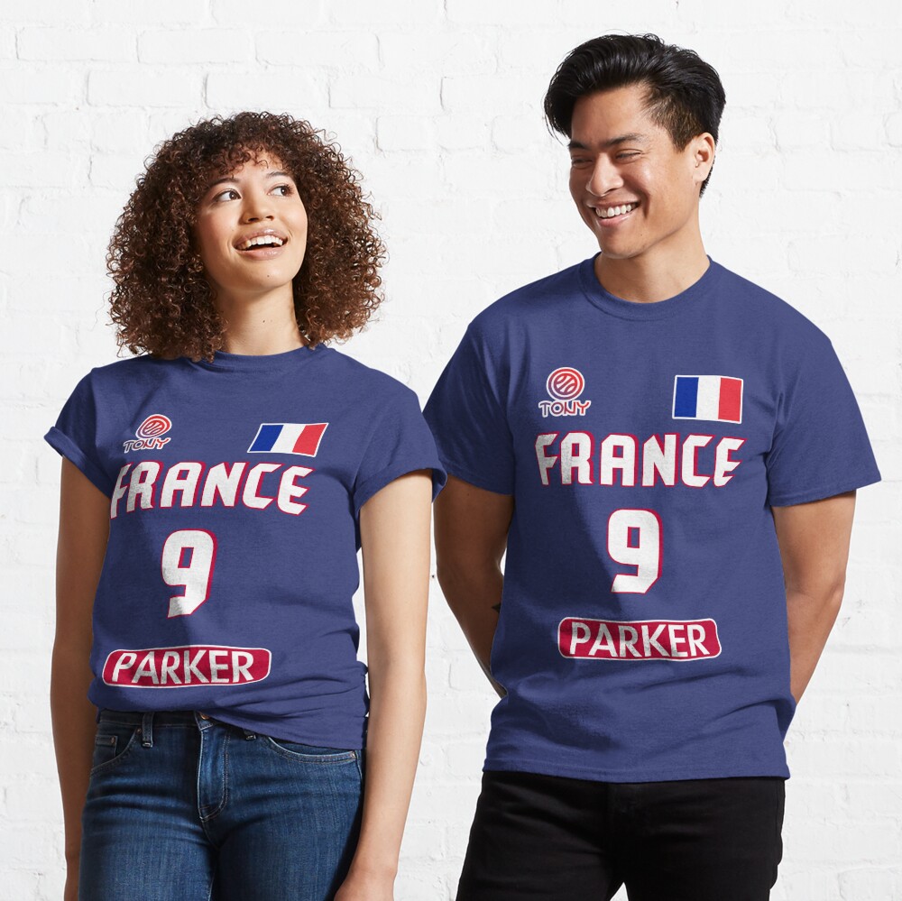 Tony Parker Retro France Basketball Jersey Design Tony Parker Graphic T-Shirt | Redbubble