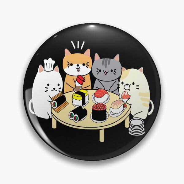 Item preview, Cute Kawaii Sushi Cat Gathering designed and sold by YueHeng Creates ⭐⭐⭐⭐⭐.