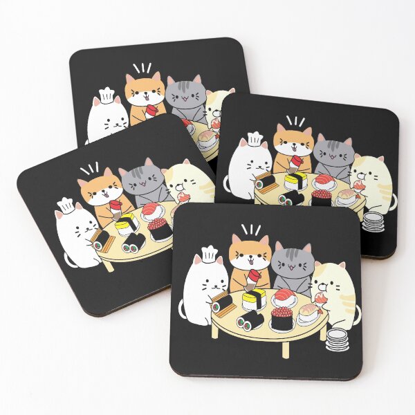 Item preview, Cute Kawaii Sushi Cat Gathering designed and sold by YueHeng Creates ⭐⭐⭐⭐⭐.