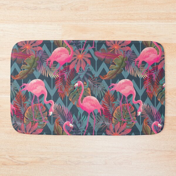 Item preview, flamingo pink tropical pattern designed and sold by mark ashkenazi.
