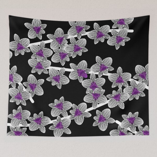 Item preview, black and white, orchid flower - anggrek larat- designed and sold by k-rastory.