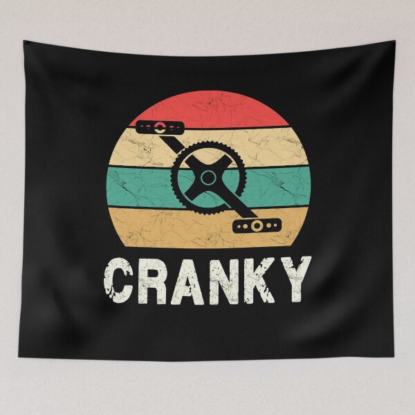 Item preview, Cranky - Funny Cyclist Retro Distressed Look! designed and sold by Bubble Co Clothing and Accessories.