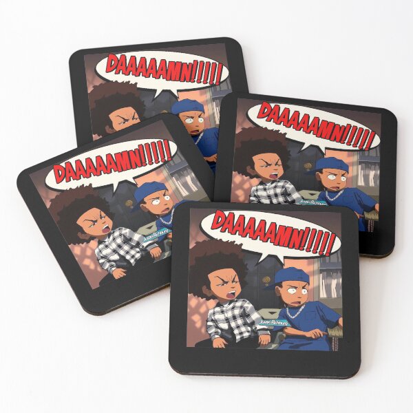 Item preview, Huey and Riley "Damn" The Freeman from The boondocks funny art  designed and sold by DuboisMarion.