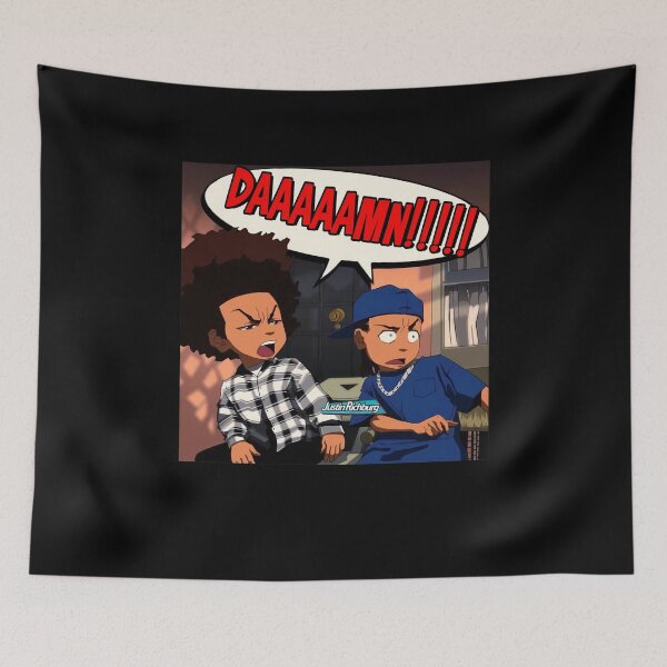 Item preview, Huey and Riley "Damn" The Freeman from The boondocks funny art  designed and sold by DuboisMarion.