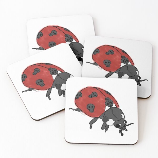 Item preview, Ladybug with Skulls designed and sold by DefiestaStudios.