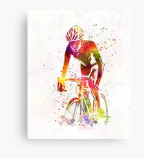 Woman triathlon cycling 04 Canvas Print