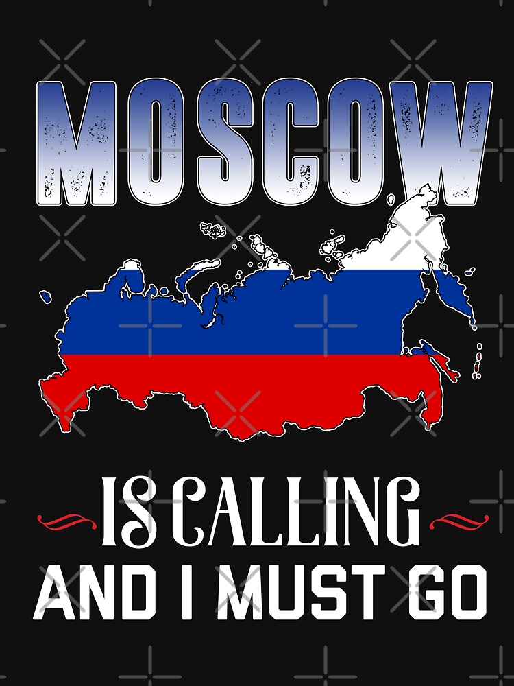 Thumbnail 7 of 7, Classic T-Shirt, Moscow is calling I must go - Russia designed and sold by Silvermedal.