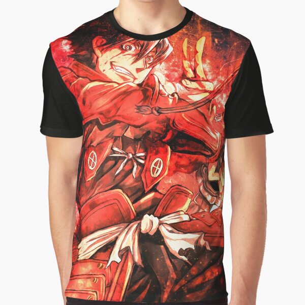 Red Graphic Drifters Design Anime Shirt