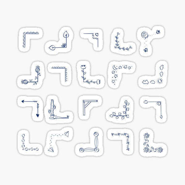 Bullet Journal Corners Sticker