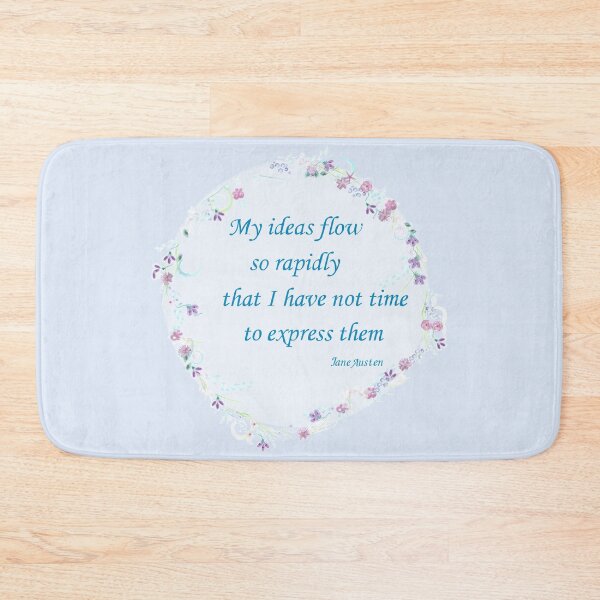 Item preview, My Ideas Flow So Rapidly - Floral Wreath Jane Austen Quote designed and sold by MissBennett.