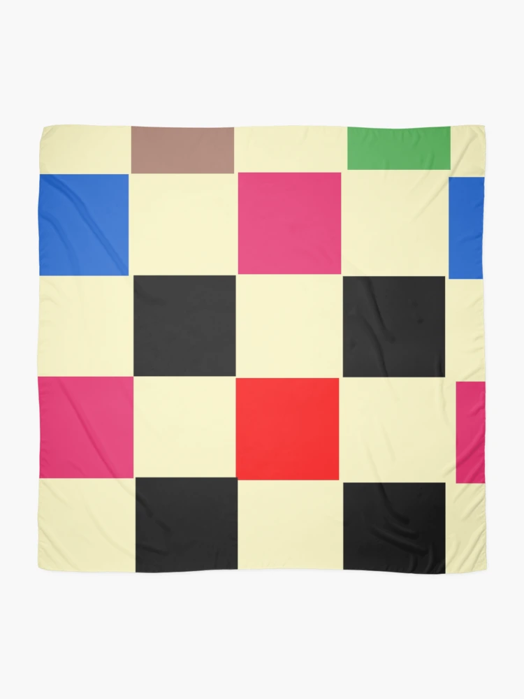 Thumbnail 2 of 3, Scarf, Colorful square boxes designed and sold by Rajeev Singh.