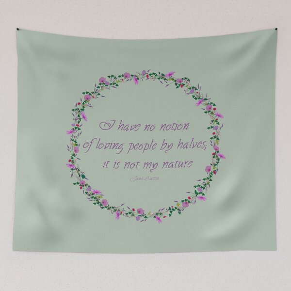 Item preview, No Notion - Floral Wreath Jane Austen Quote designed and sold by MissBennett.
