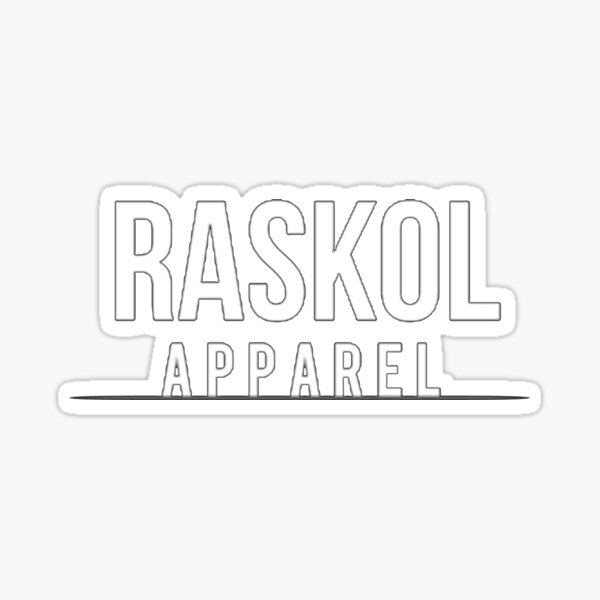 RASKOL APPAREL Sticker for Sale by kurangasin