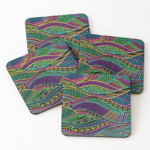 Item preview, Fluorescent swirl pattern designed and sold by TJ-Allen.