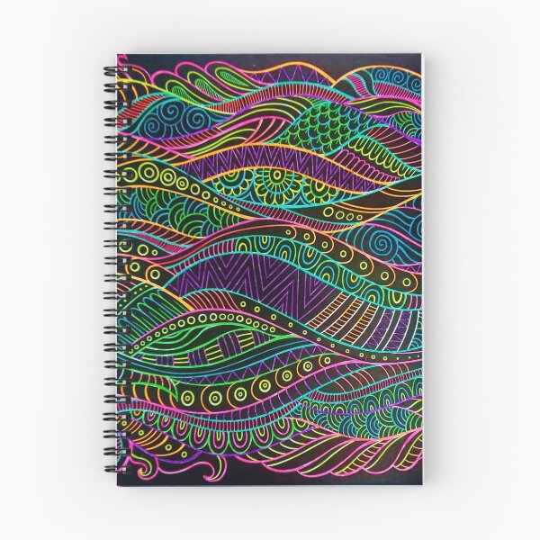 Item preview, Fluorescent swirl pattern designed and sold by TJ-Allen.