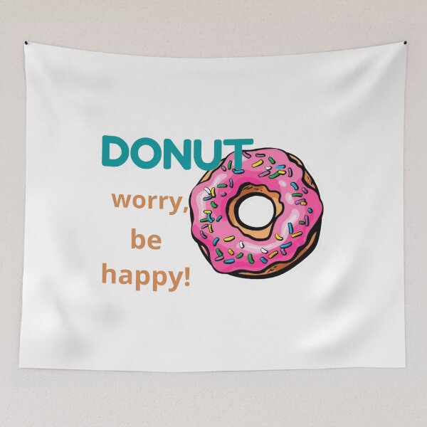 Item preview, Donut worry, be happy! designed and sold by shaymaakhalaf.