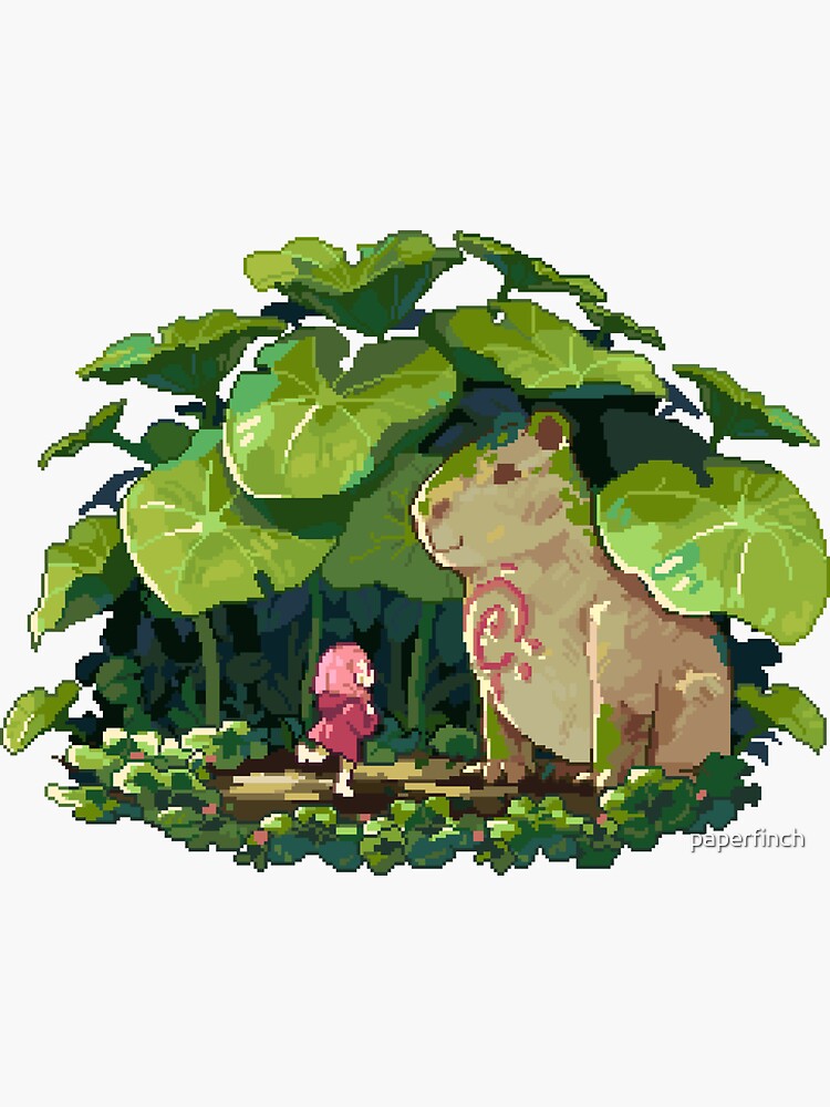 Smol Pixel Capybara Sticker for Sale by TofuPixel