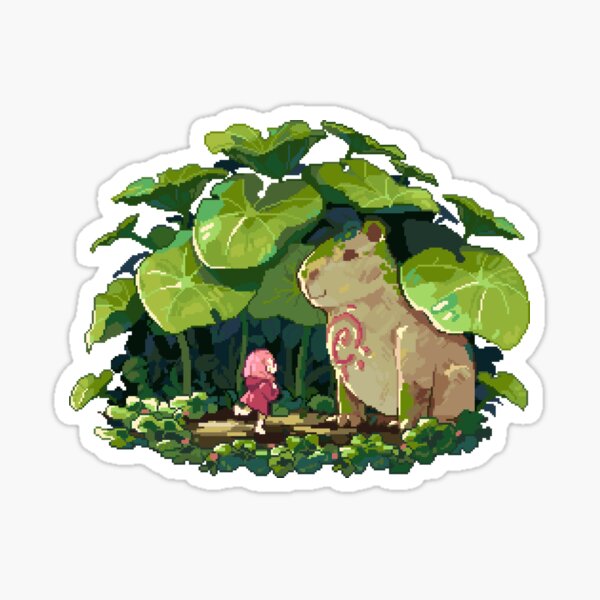 Capybara Pixel Art Sticker for Sale by michelles2321