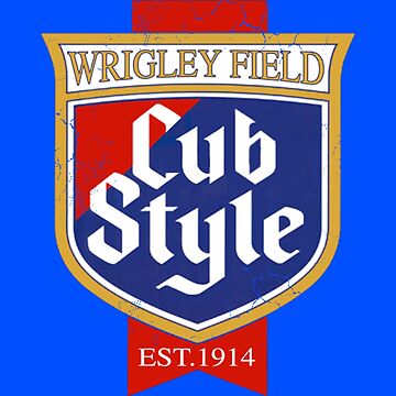 New Chicago Cubs Cub Style T-Shirt Wrigley Field Old Style Beer