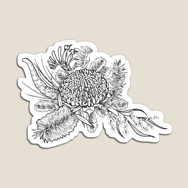 Australian Native Flowers Magnet