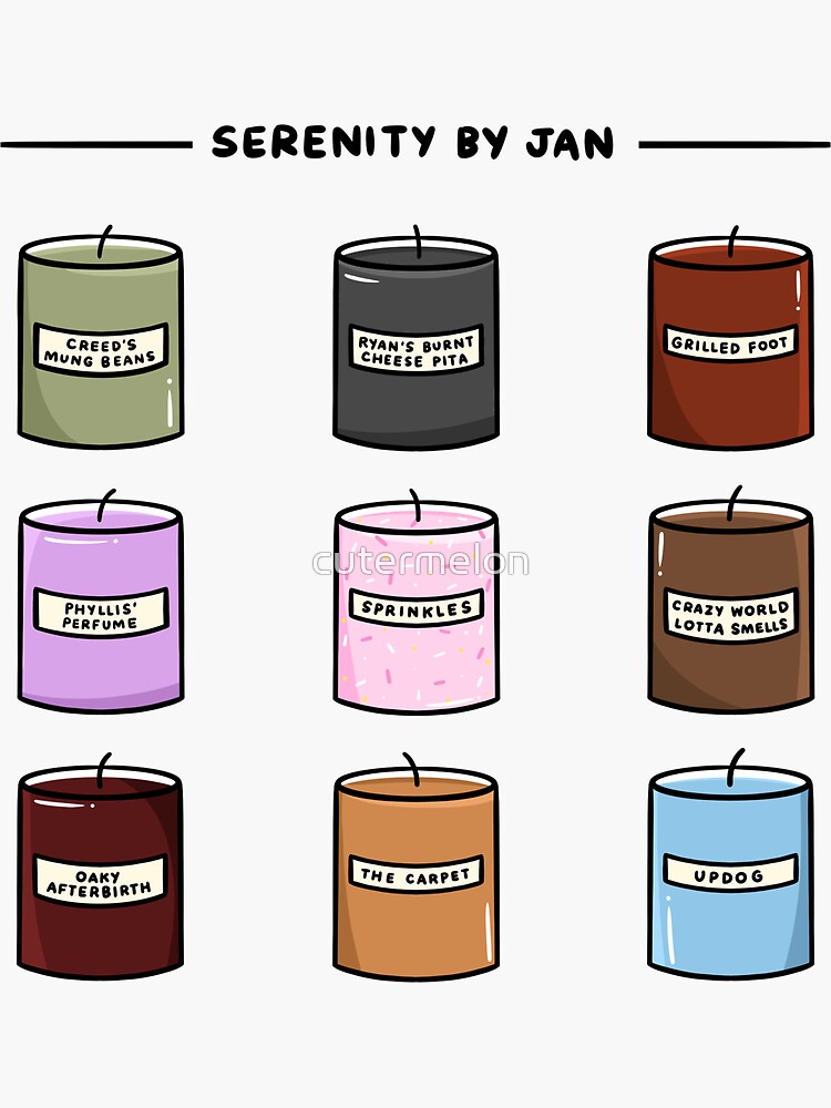 "The Office Serenity by Jan Candles" Sticker by cutermelon Redbubble