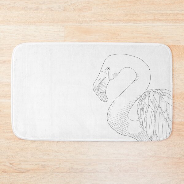 Item preview, Flamingo Bird Black Line Drawing designed and sold by KsbAesthetics.