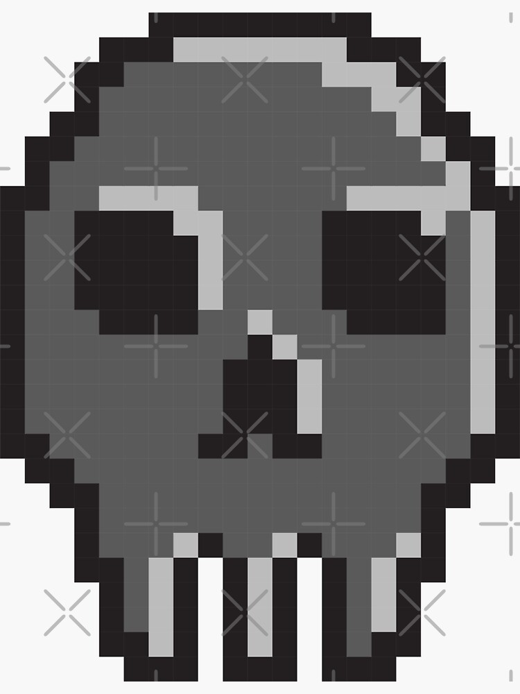 Skull (PIXEL ART) Sticker for Sale by RDX84