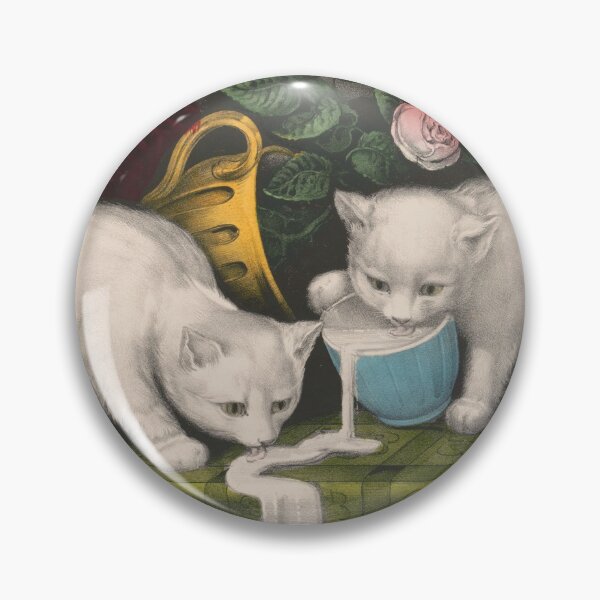 Item preview, Two kittens happy over spilt milk ca. 1871 designed and sold by ebrawne.