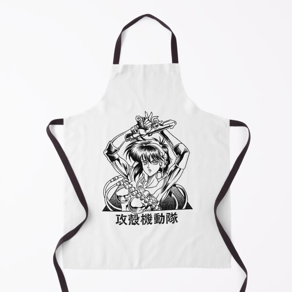 Item preview, Motoko Ghost action anime in the shell art black and white designed and sold by LongLisa.