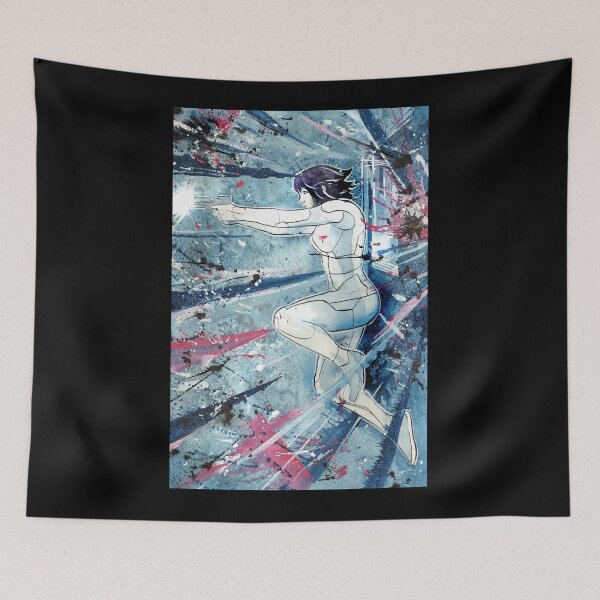 Item preview, Ghost anime Motoko Kusanagi head shoot in the shell poster classic designed and sold by LongLisa.